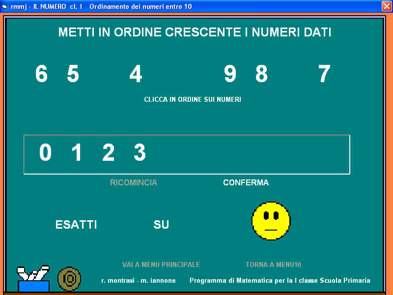 Ordinare progressivamente i numeri naturali entro 20